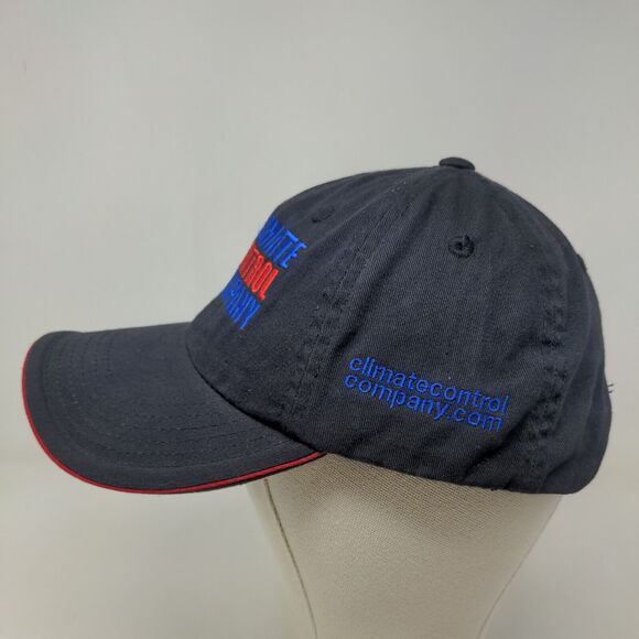 Port Authority Men's Strapback Hat Blue Embroidered Climate Control Company Logo - Picture 3 of 7